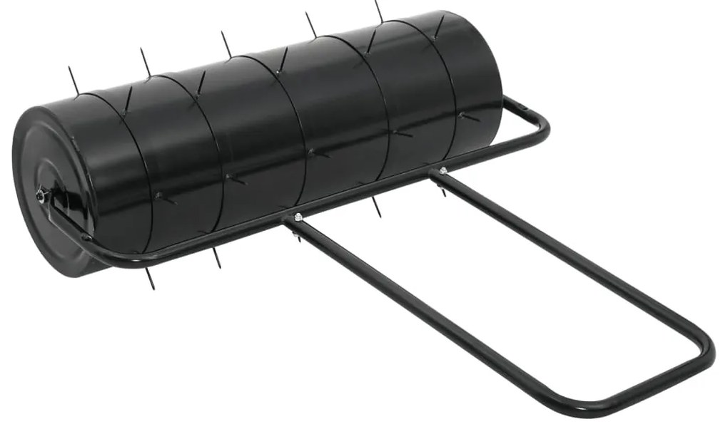 Rolo relvado jardim c/ grampos arejamento 63L ferro/aço preto