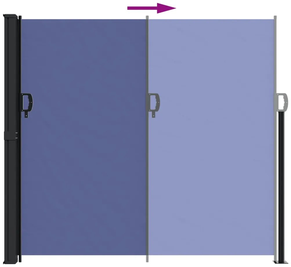 Toldo lateral retrátil 180x600 cm azul