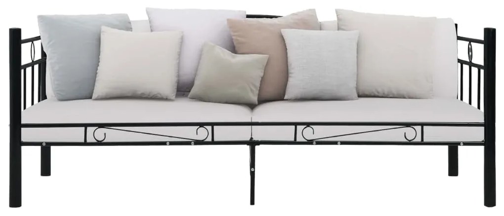 Estrutura sofá-cama 90x200 cm metal preto