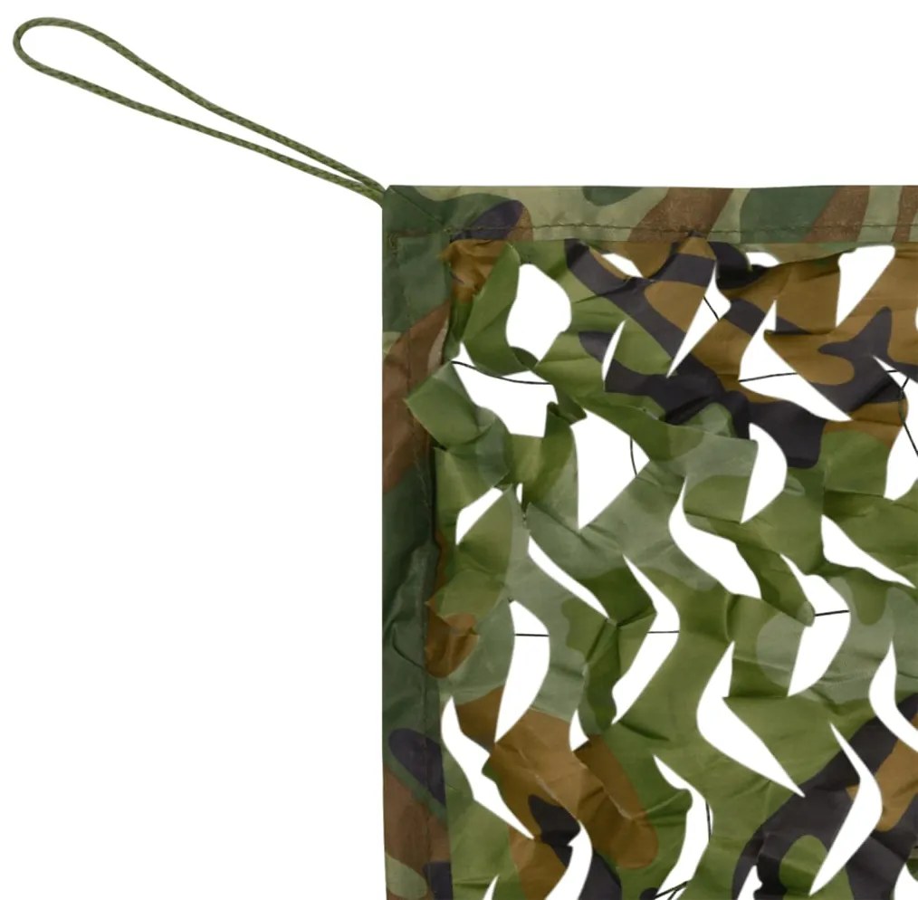 Rede de camuflagem com saco de armazenamento 2x7 m verde