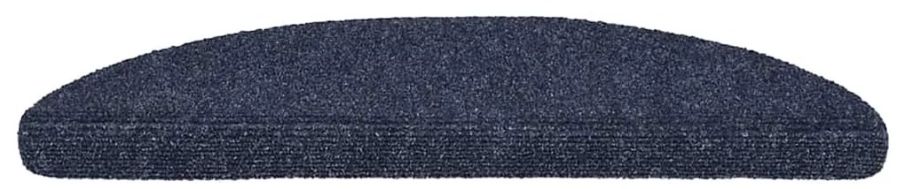 Tapetes de escada adesivos 30 pcs 56x17x3 cm azul
