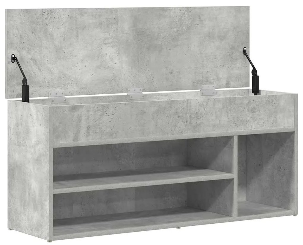 Banco sapateira 102x30,5x45 cm derivados cinzento cimento