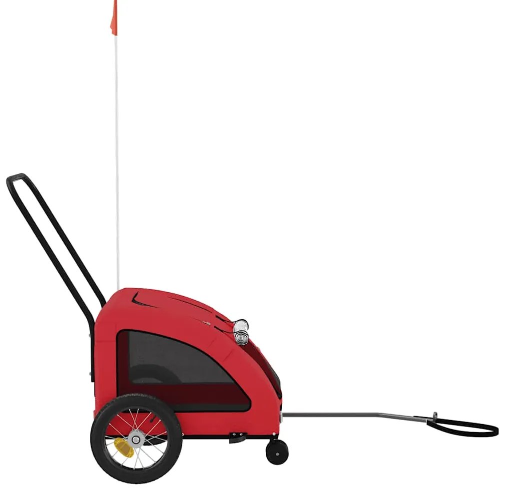 Reboque bicicleta animais tecido oxford/ferro vermelho