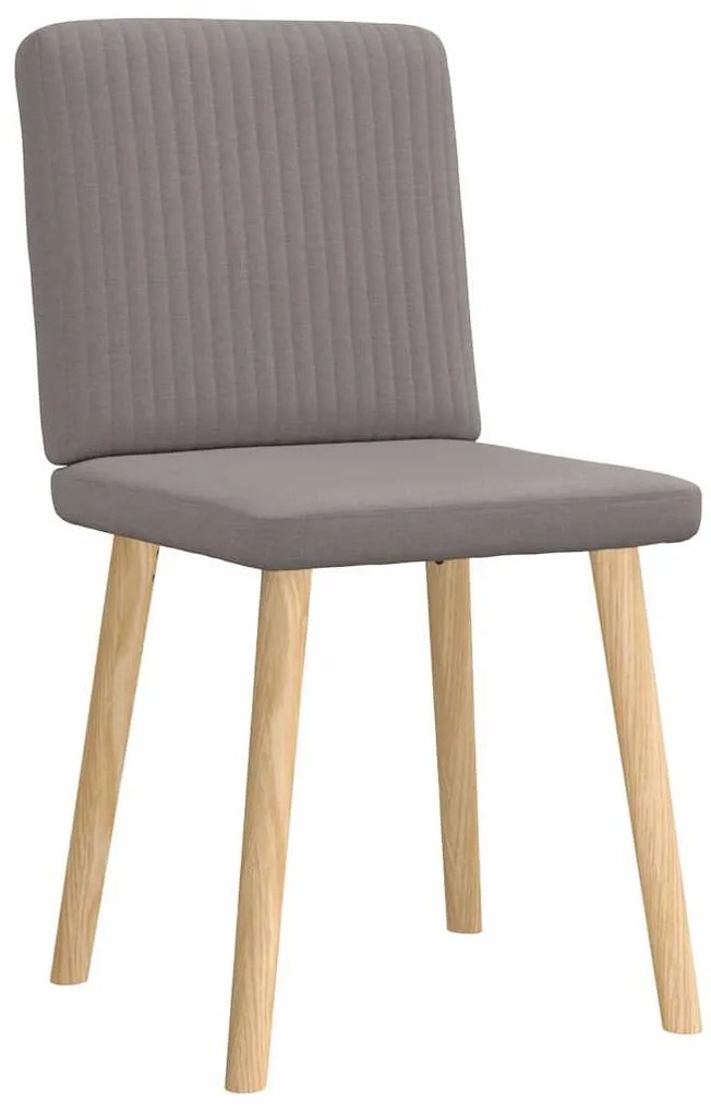 Cadeiras de jantar 2 pcs tecido cinzento-acastanhado