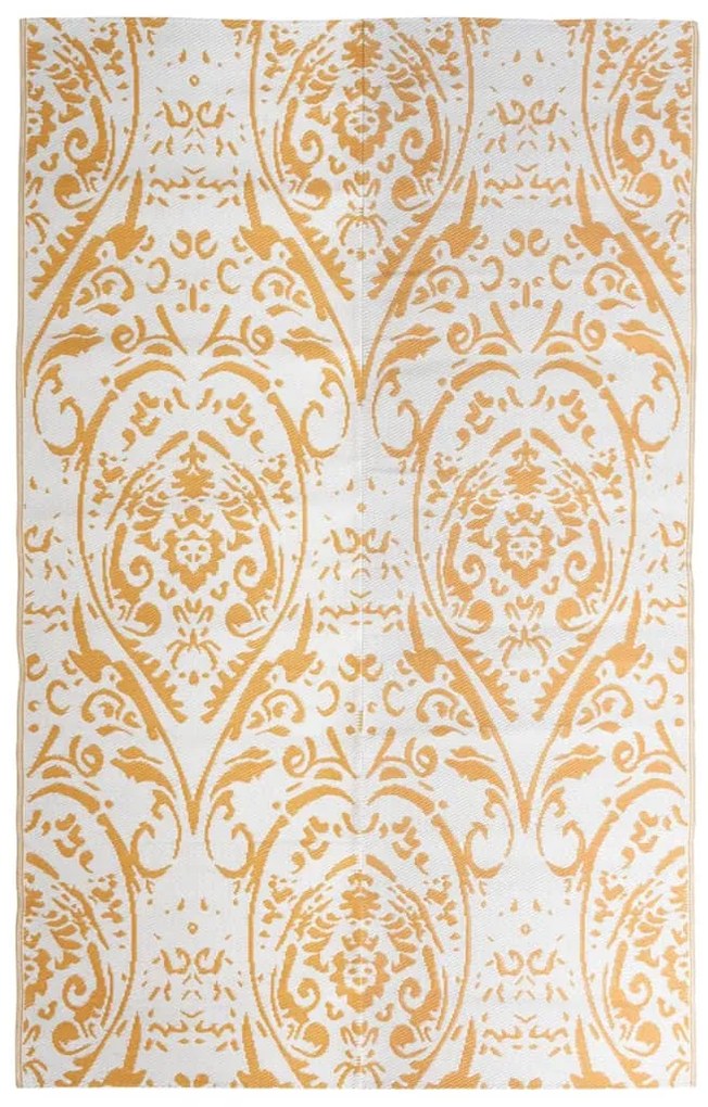 Tapete de exterior 190x290 cm ARAKIL PP laranja e branco