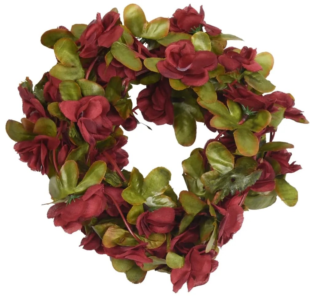 Grinaldas de flores de Natal 6 pcs 250 cm vermelho-tinto