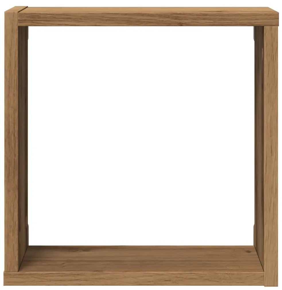 Prateleiras cubo 4 pcs derivados de madeira carvalho artisiano