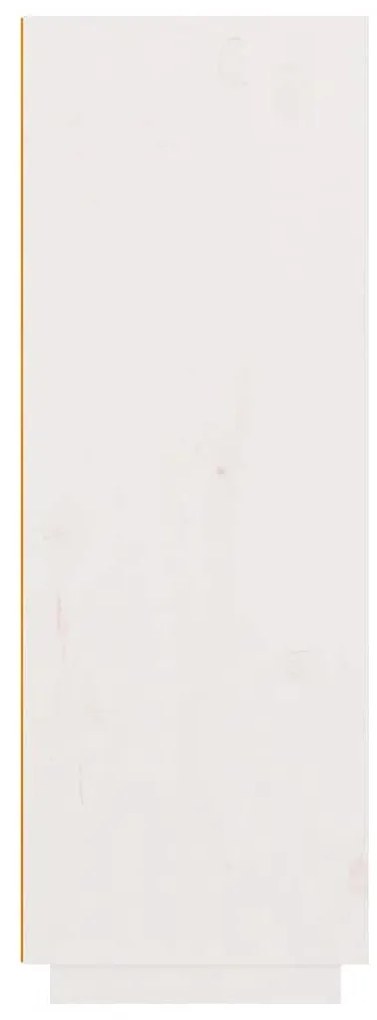 Aparador alto 89x40x116,5 cm madeira de pinho maciça branco