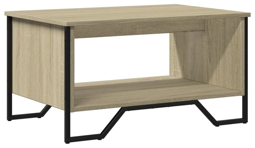 Mesa de centro 75x51x40 cm madeira processada carvalho sonoma