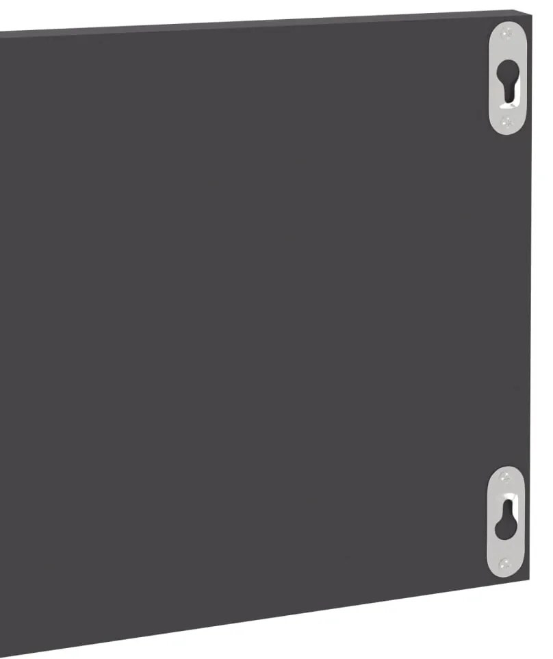 Estantes de parede 4pcs derivados de madeira cinza brilhante