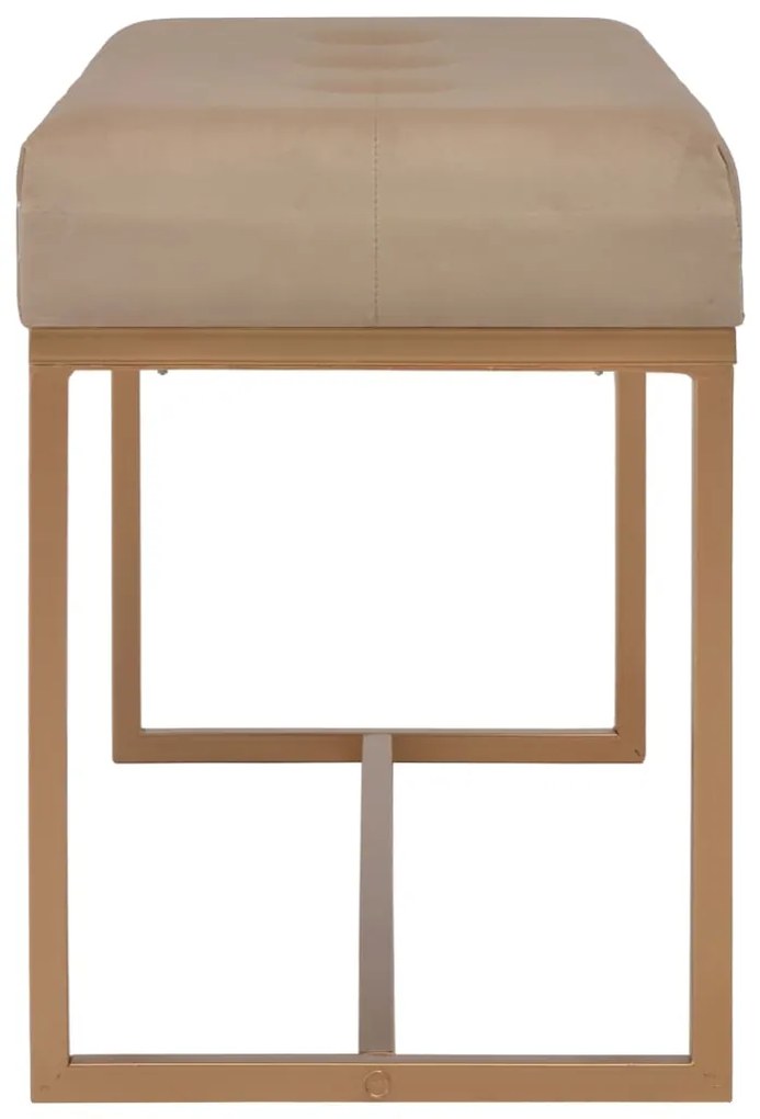 Banco 80 cm veludo bege