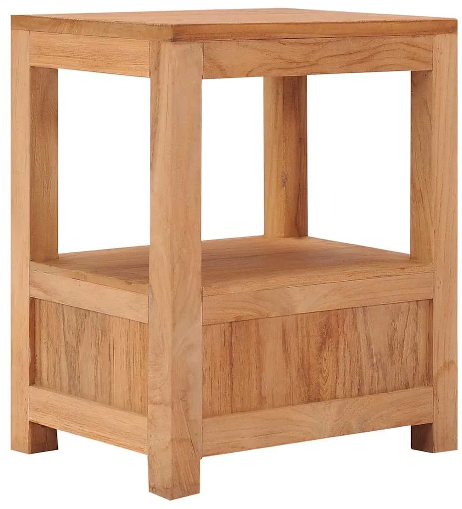 Mesa de cabeceira 40x30x50 cm madeira de teca maciça