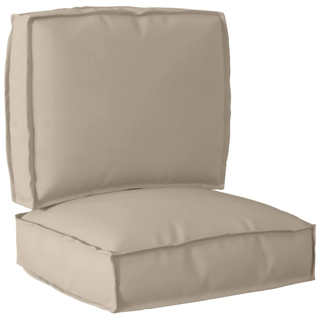 Conjunto de Almofadas para Paletes de 2 Peças Taupe em Tecido Oxford