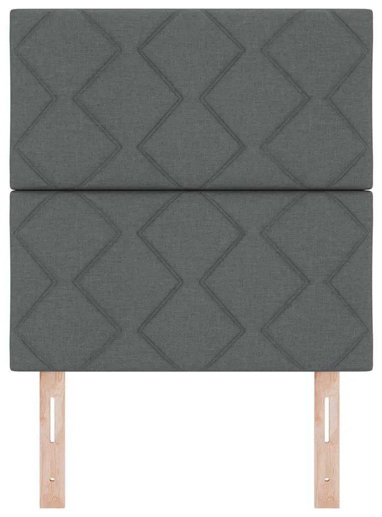 Cabeceira LED vidaXL Design Blocos de Diamante Cinza Escuro 80 cm Teci
