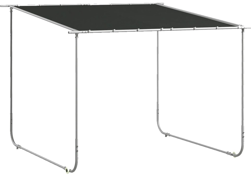 Pérgola 3x3 m Pérgola de Jardim com Rodas Proteção UV 30+ com Sacos de