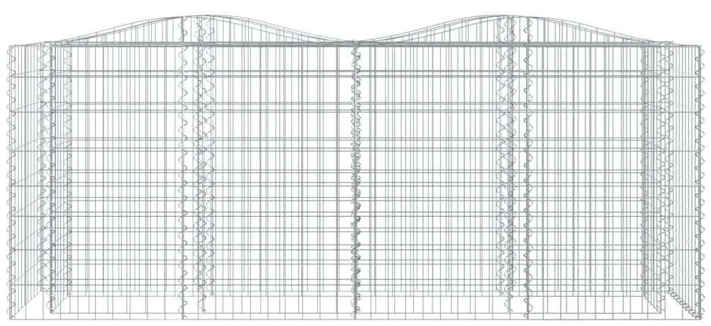 Canteiro elevado gabião arqueado 200x50x100cm ferro galvanizado