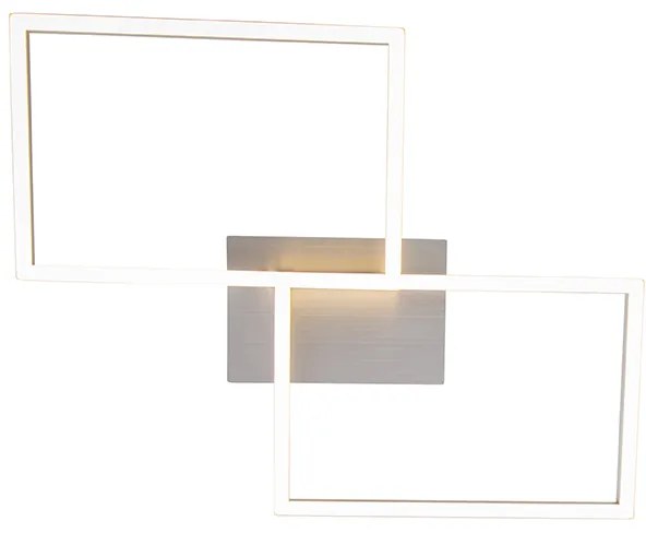 Candeeiro de teto quadrado em aço com dimmer de 3 níveis - Plazas Novo Moderno