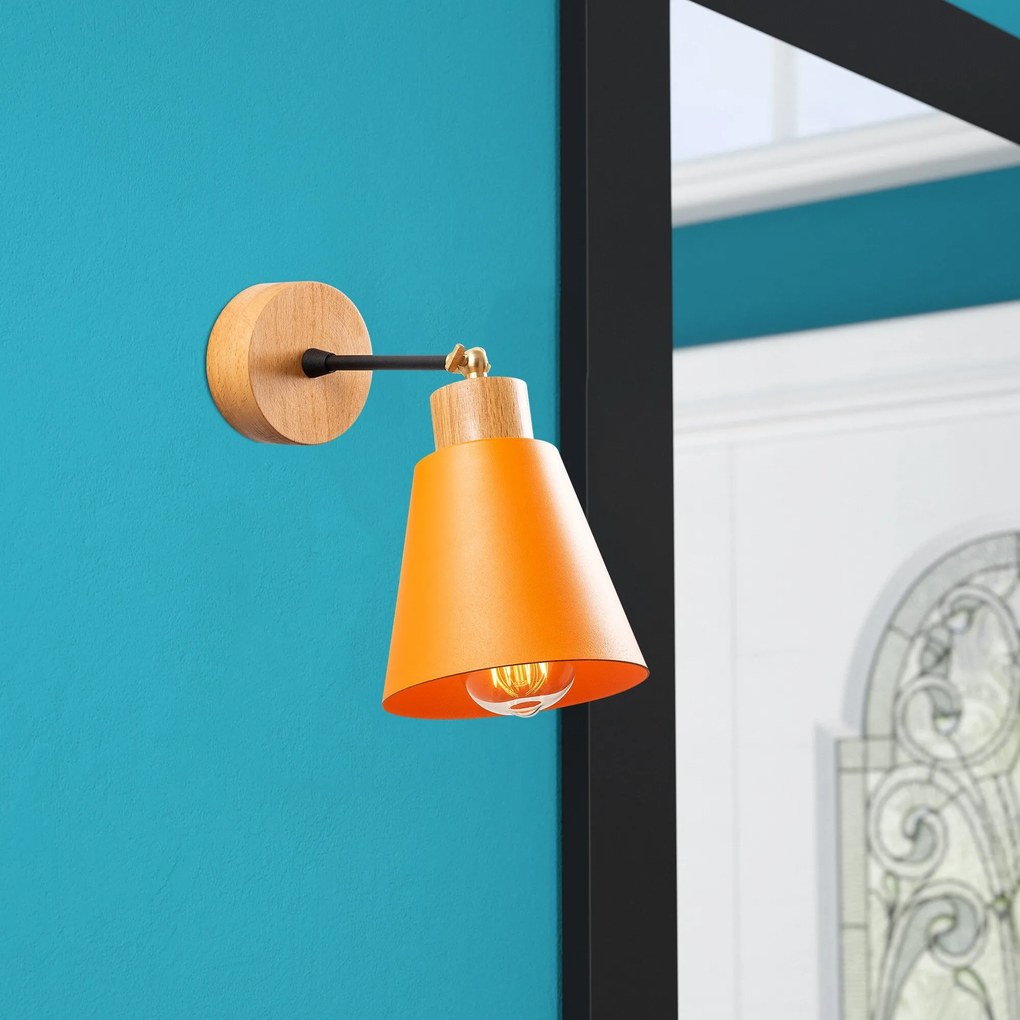 Candeeiro de Parede Manavgat – Laranja – 14 cm x 25 cm