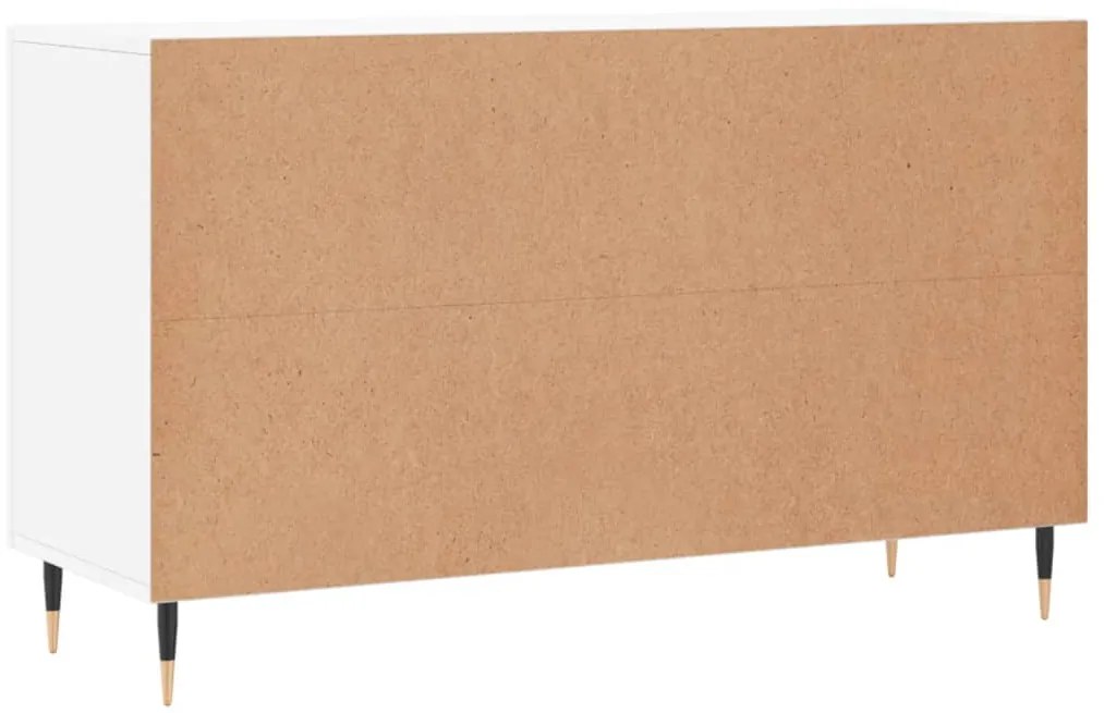 Aparador 100x36x60 cm derivados de madeira branco brilhante