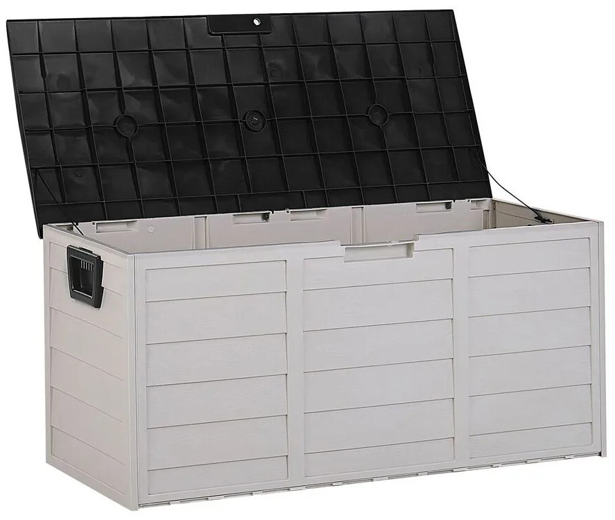 Caixa para exterior creme e preto 112 x 50 cm LOCARNO Beliani
