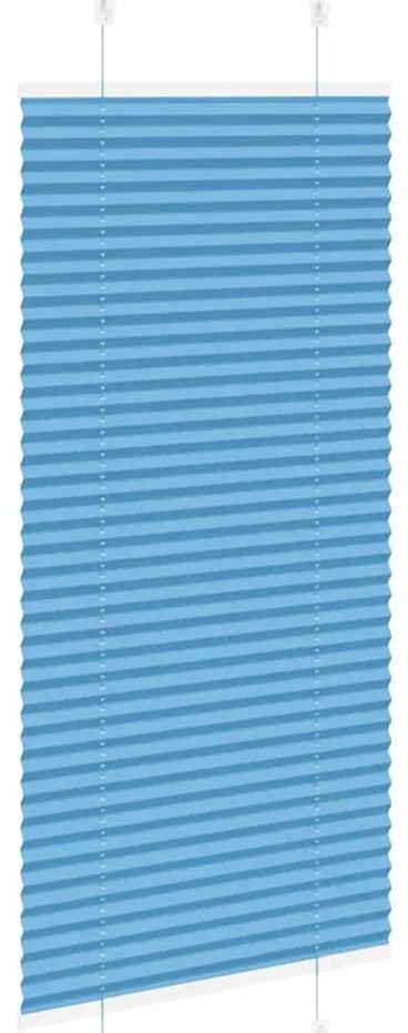 Azul Plissada Cega 55x100 cm Largura Tecido 54,4 cm Poliéster