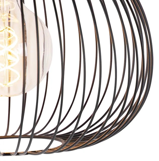Candeeiro de suspensão design preto - Wire Dough Design