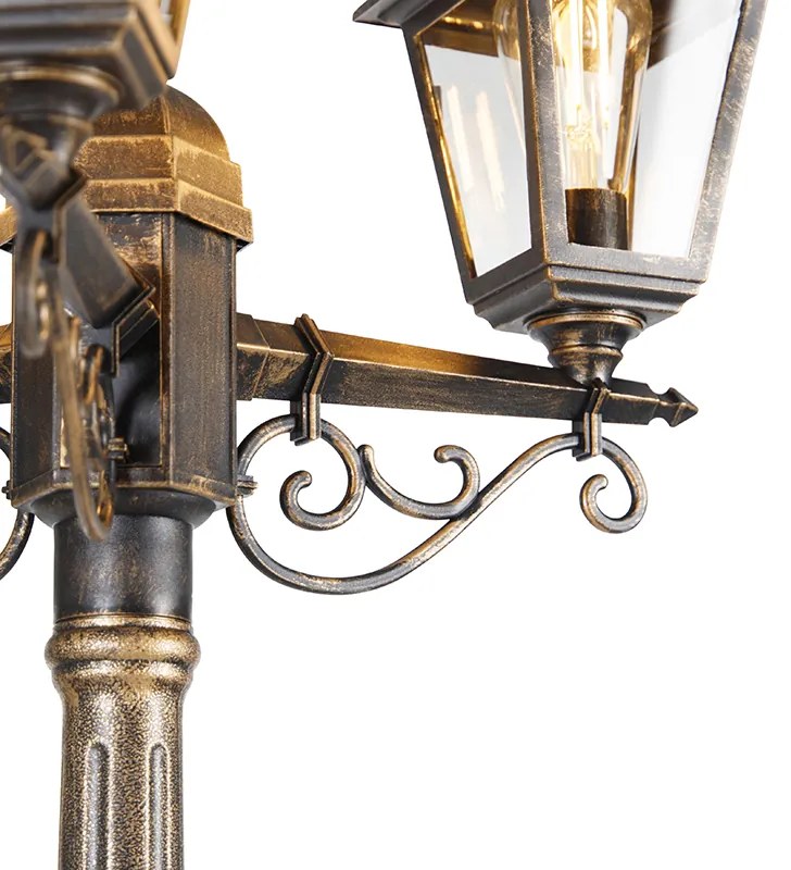 Candeeiro de pé inteligente Antique Gold 3 luzes IP44 com WiFi ST64 - Capital