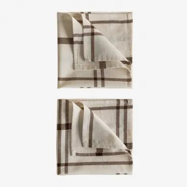 Pack De 2 Guardanapos Em Algodão Ducase Crema - Sklum