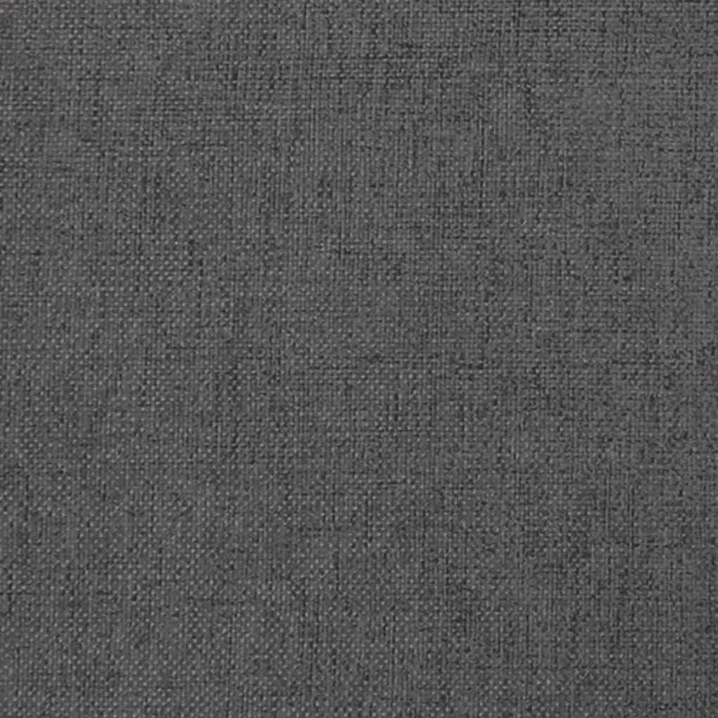 Apoio de pés 45x29,5x35 cm tecido/couro artificial cinza-escuro