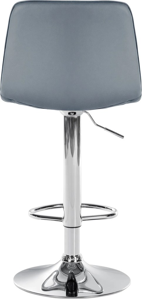 Conjunto de 2 bancos de bar Lex em couro sintético cinzento