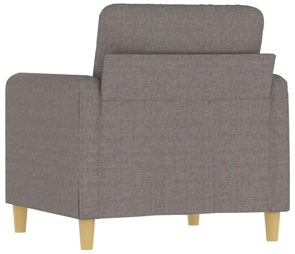 Poltrona tecido 60 cm cinzento-acastanhado