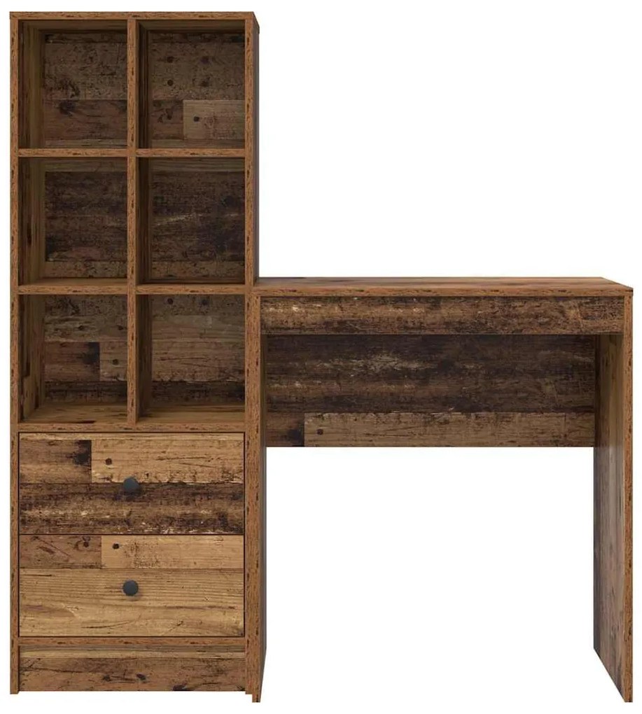 Mesa com Armazenamento Madeira Velha Madeira Derivada
