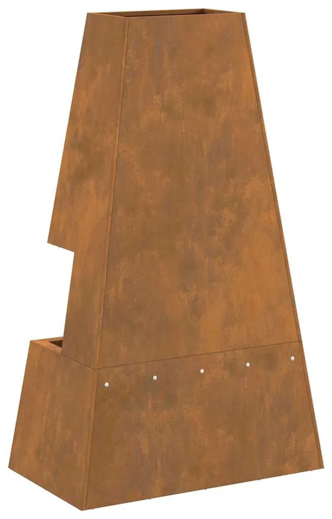 Fogão a lenha vidaXL com armazenamento de toras 60x35x100 cm em aço re