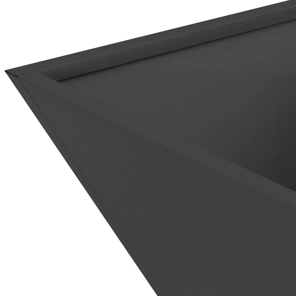 Vaso de Plástico 5 pcs Preto 35 x 35 x 15 cm Aço