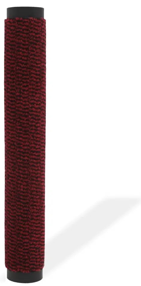 Tapete controlo de pó retangular tufado 60x90 cm vermelho