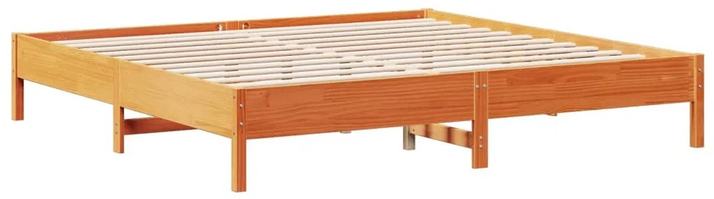 Cama com estante sem colchão 200x200 cm pinho maciço