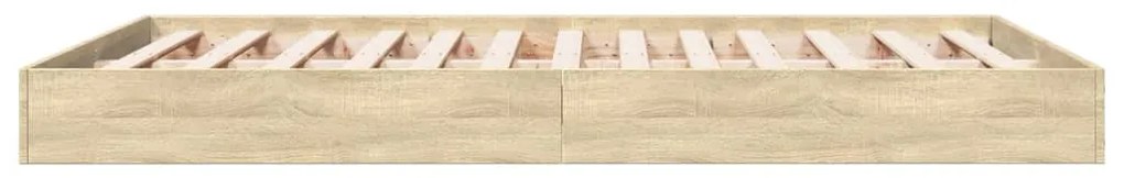 Estrutura cama s/ colchão derivados de madeira carvalho sonoma