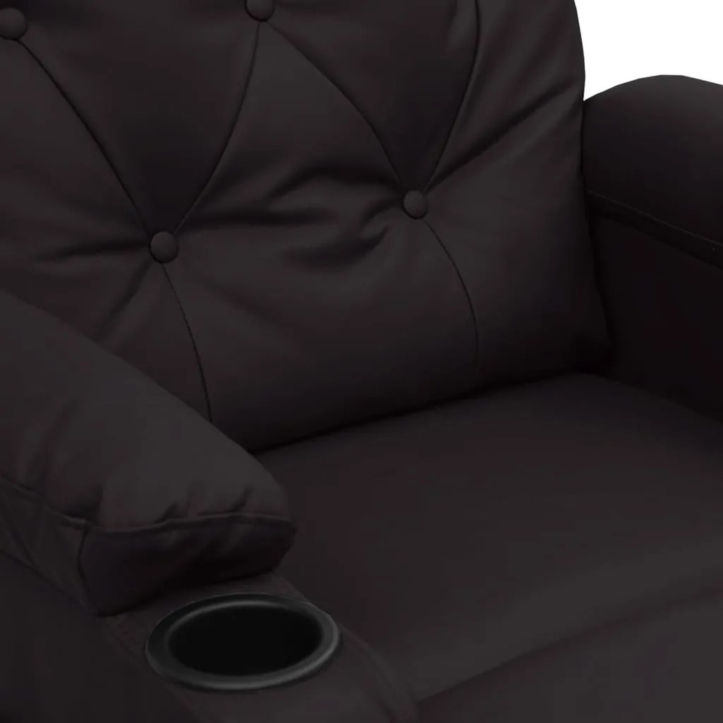 Poltrona de massagens couro artificial preto