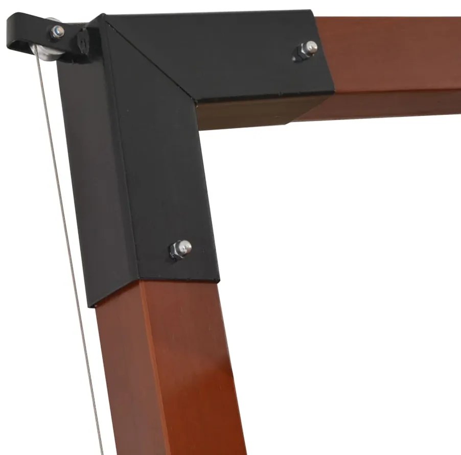 Guarda-sol cantilever c/ poste de madeira cinzento-acastanhado