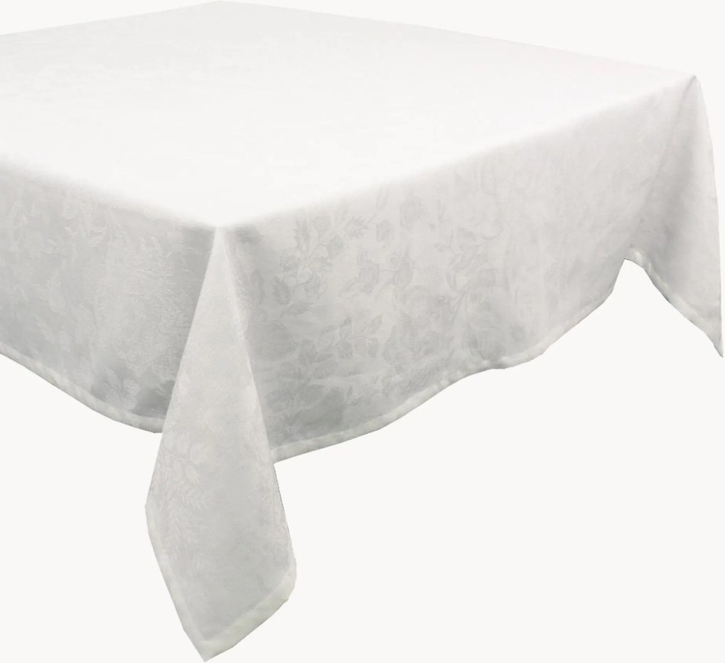 Toalha de mesa jacquard Mille Giverny Blanc