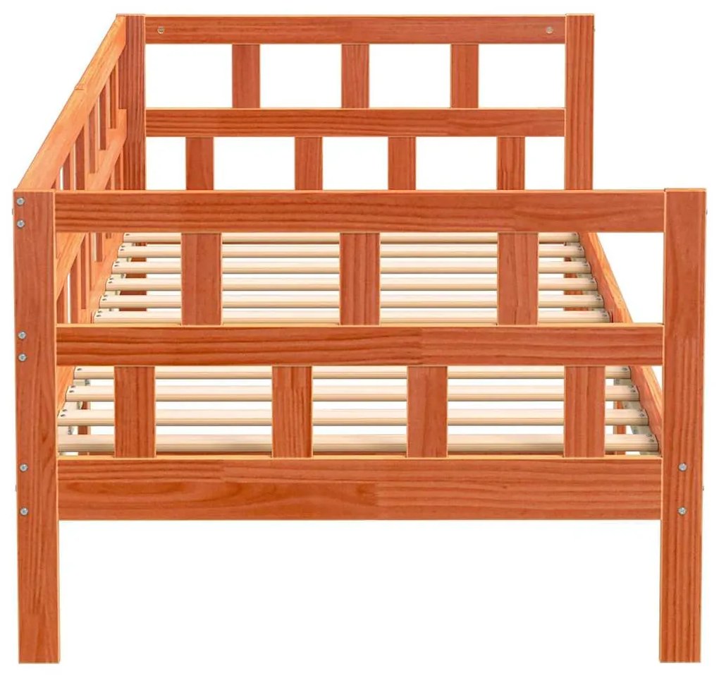 Sofá-cama sem colchão 90x200 cm pinho maciço castanho-mel