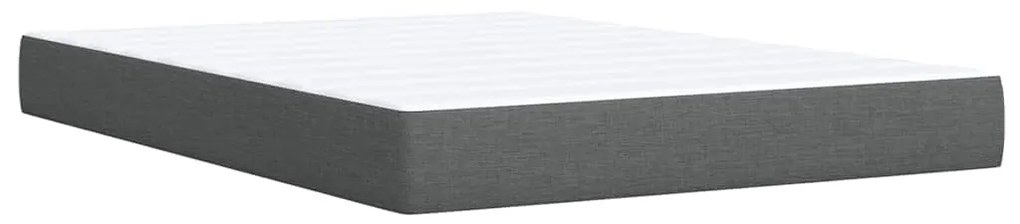 Cama com molas/colchão 140x200 cm tecido cinzento-escuro