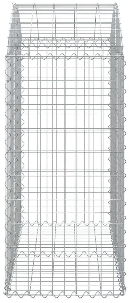 Cesto gabião arqueado 100x50x100/120 cm ferro galvanizado