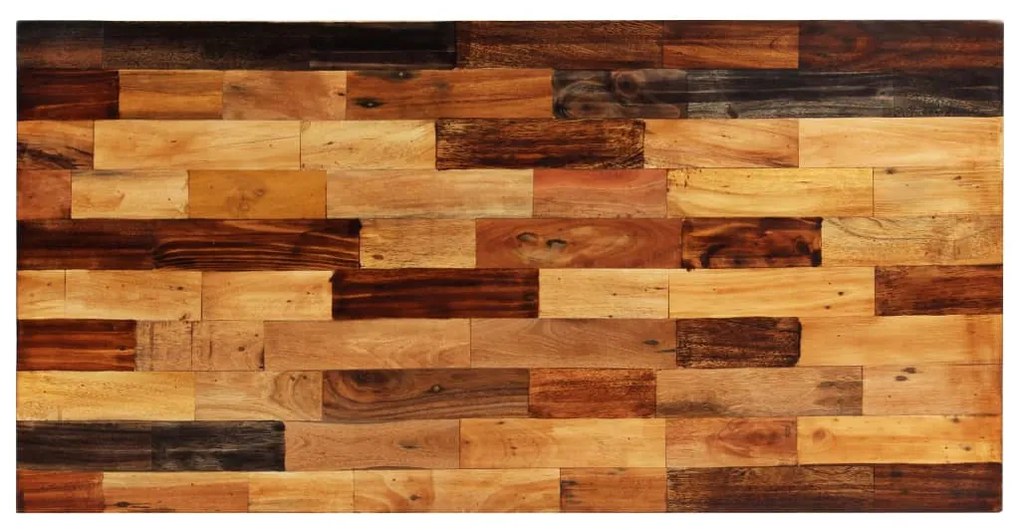 Mesa de bar em madeira recuperada maciça 120x60x106 cm