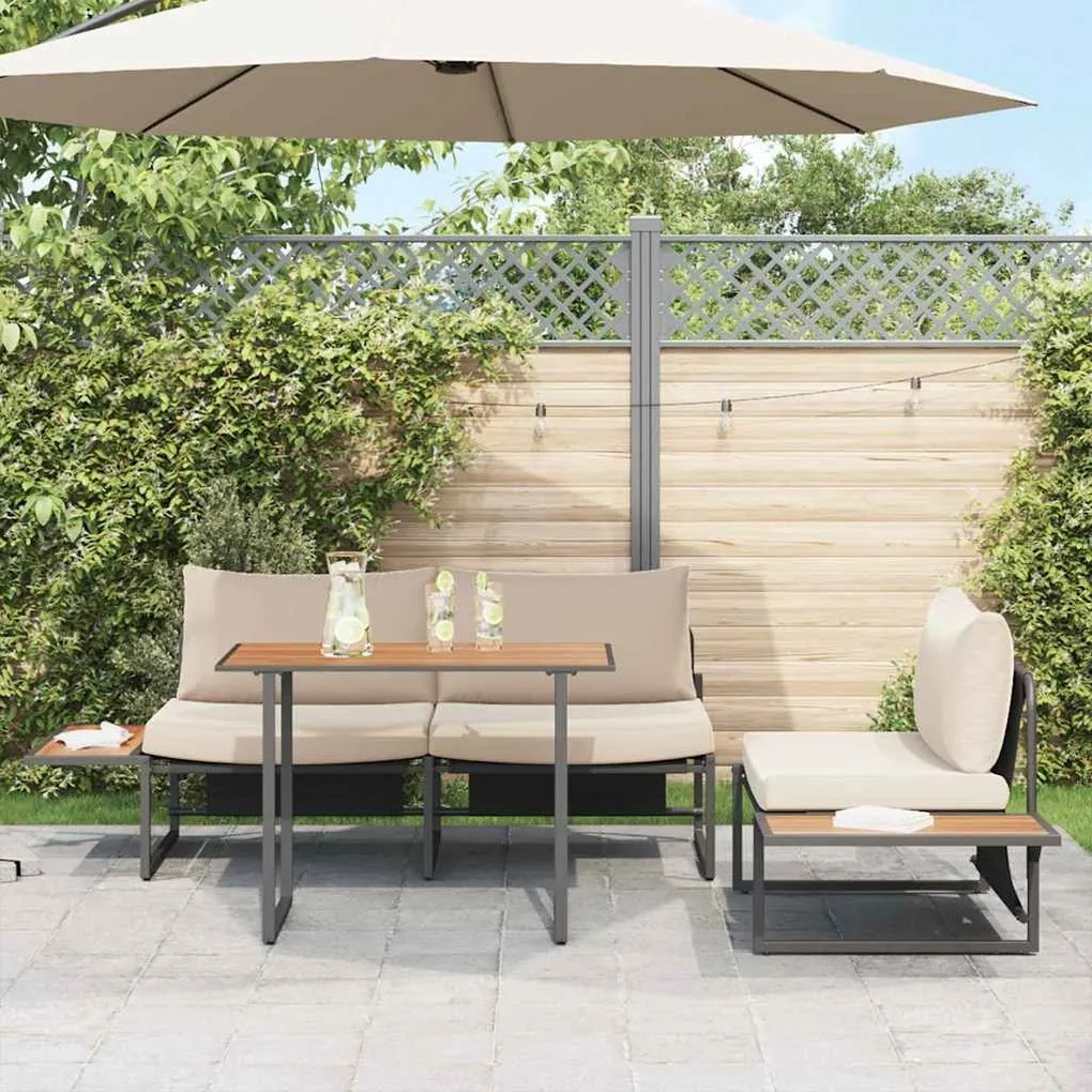 Mesa de Jardim Castanha 100x55x70 cm DPC e Aço