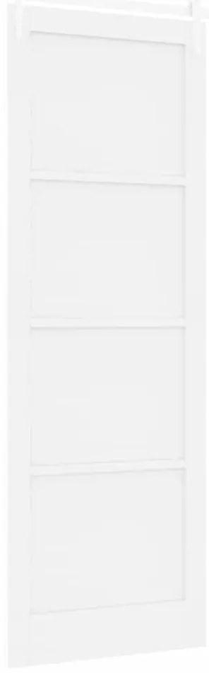 Porta Deslizante vidaXL com Conjunto de Hardware Branca 83x232 cm Made