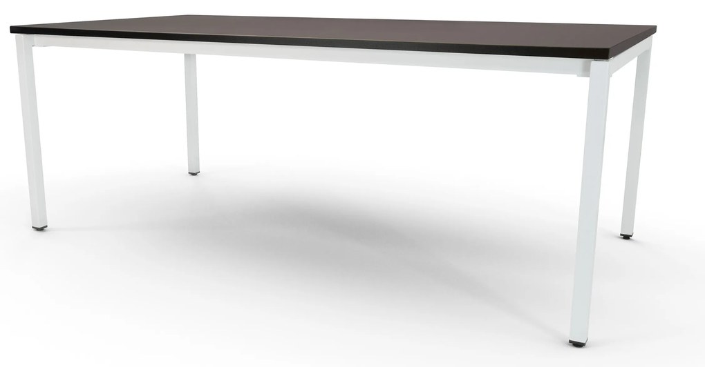 Mesa de Reunião 2400x1200mm - Alfa Branco / Wengué
