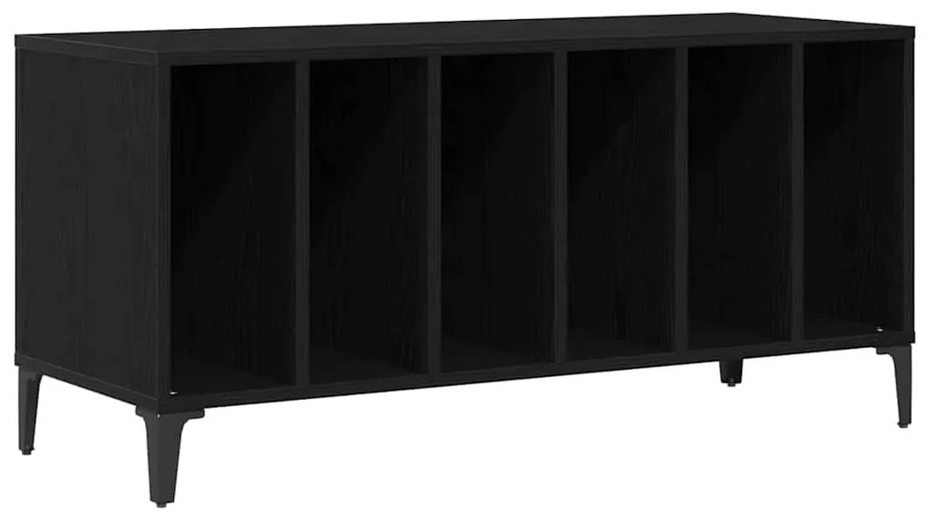 Armário de Carvalho Preto - 100x38x48 cm Feito em Madeira Engenharia