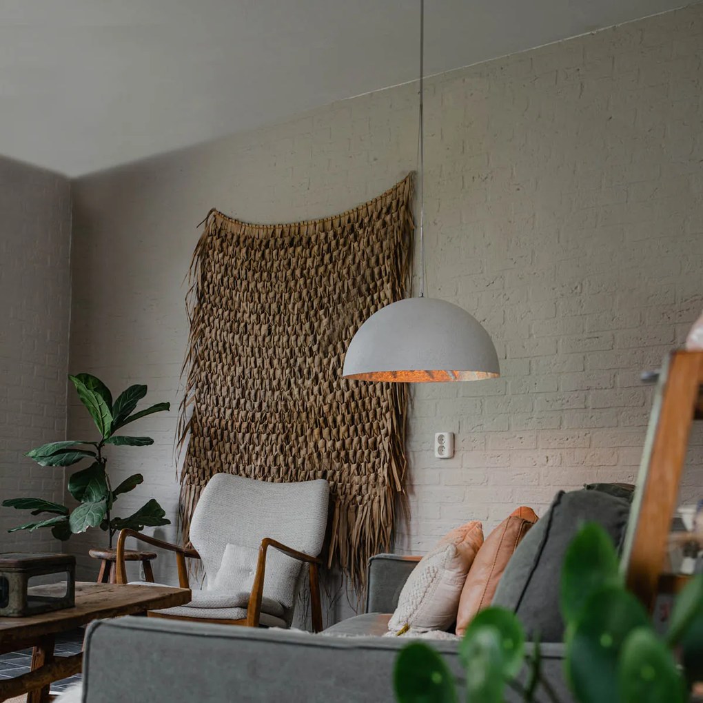 Candeeiro de suspensão moderno branco 50 cm - Magna