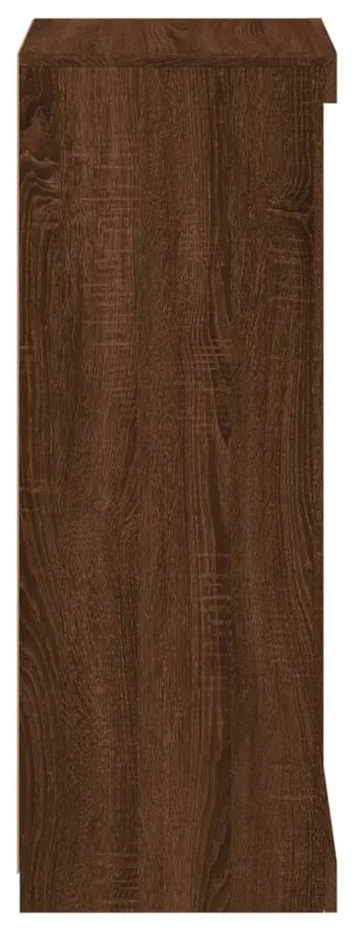 Aparador com luzes LED 41x37x100 cm carvalho castanho